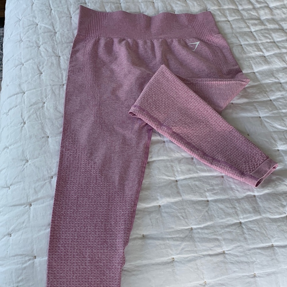 Gymshark leggings… brand new. Wore 1x. Pink work out, run around leggings.
